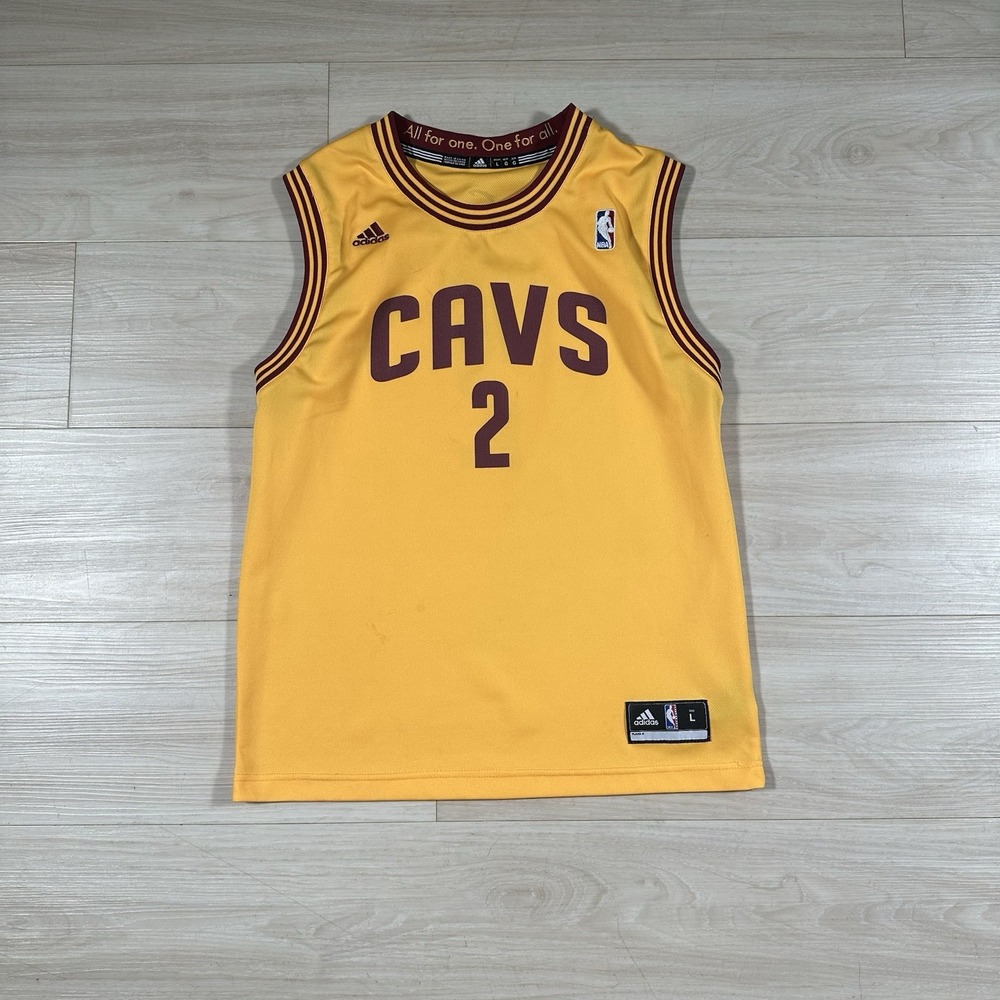 Adidas Kyrie Irving Cleveland Cavaliers NBA Jersey Yellow Men's Size Large